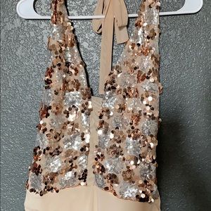 Sparkle nude body suit
